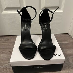 Nine West Black Ankle Strap Heels